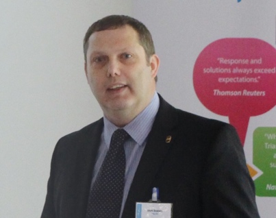 Mark Braham, Head of Business Assurance at The AA, presenting
