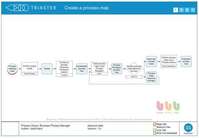 Example process map created in Triaster software